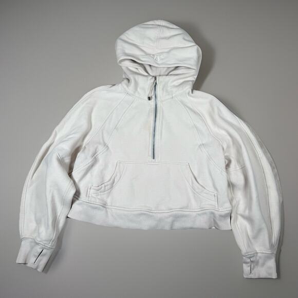 lululemon athletica Tops - Lululemon Scuba Oversized Half-Zip Hoodie Sweatshirt Light Beige Size XS/S